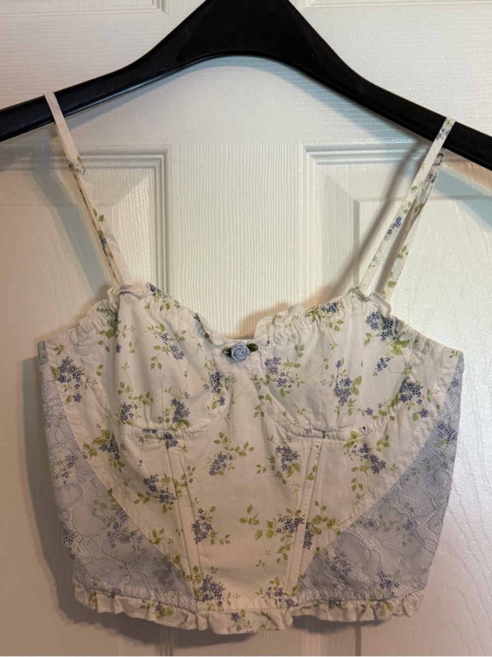 Altar'd State White Floral Bodice Top